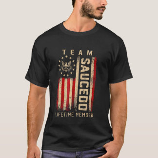 Team SAUCEDO Lifetime Member American Flag T-Shirt