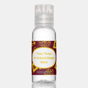 Team School Colors Sports Cheerleader Gold Maroon Hand Sanitizer