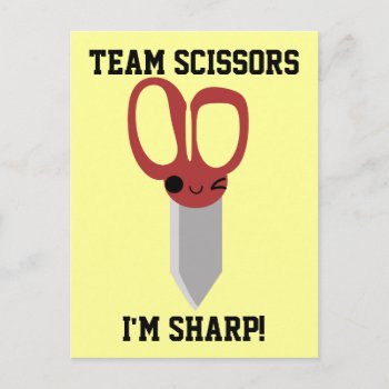 Team Scissors Postcard by RenImasa at Zazzle