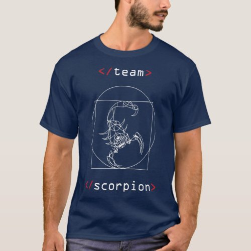 Team Scorpion Da vinci Vitruvian Scorpion  T_Shirt