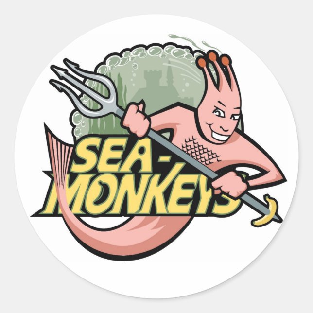 Team Sea-Monkeys Classic Round Sticker (Front)