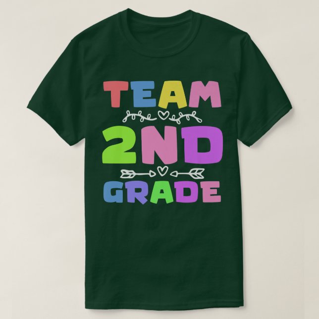 Team Second Grade Back To School 2nd Grade Teacher T-Shirt (Design Front)