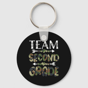 Team Second Grade Byck To School 1st Day Camo Teac Keychain