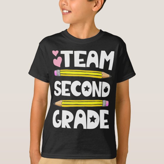 Team Second Grade Fun 2nd Back To School Teacher S T-Shirt (Front)