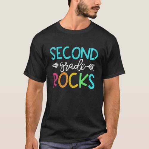 Team Second Grade   Hello 2nd Grade Rocks Backto S T_Shirt