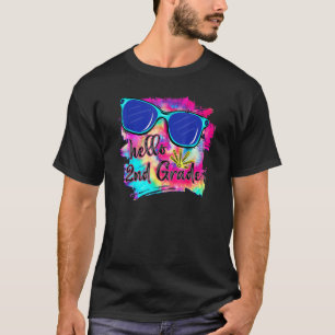 Team Second Grade Hello 2nd Grade Tie Dye Back To T-Shirt