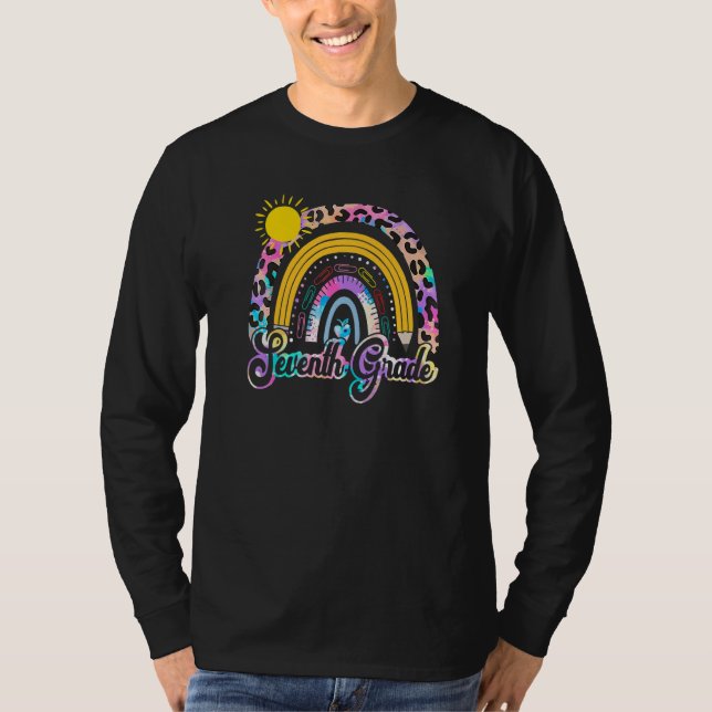 Team Seventh Grade Squad Back To School Rainbow Ki T-Shirt (Front)