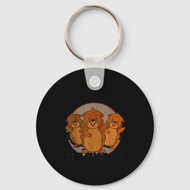 Team Shadow Crew Groundhog Day Respect The Shadow  Keychain (Front)