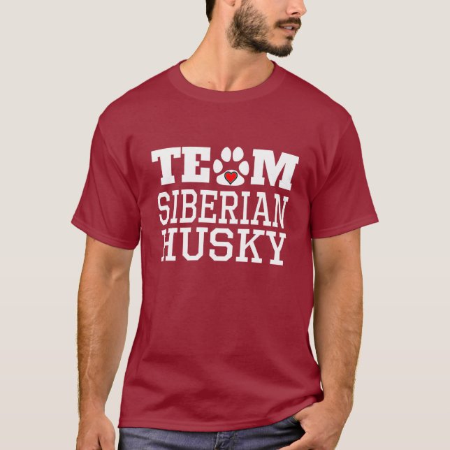 Team Siberian Husky Dark T-shirt for Men (Front)