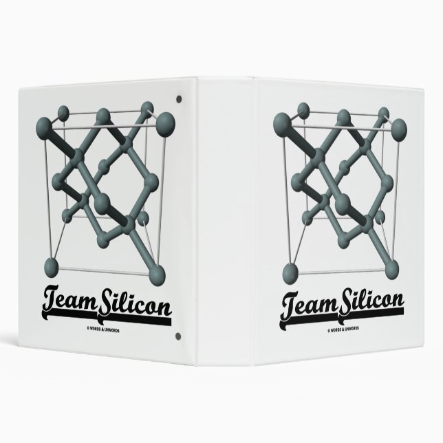 Team Silicon Silicon Unit Cell Chemical Structure 3 Ring Binder (Background)