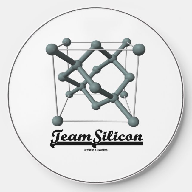Team Silicon Silicon Unit Cell Chemical Structure Wireless Charger (Front)
