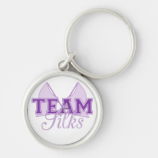 Team Silks Purple Keychain (Front)