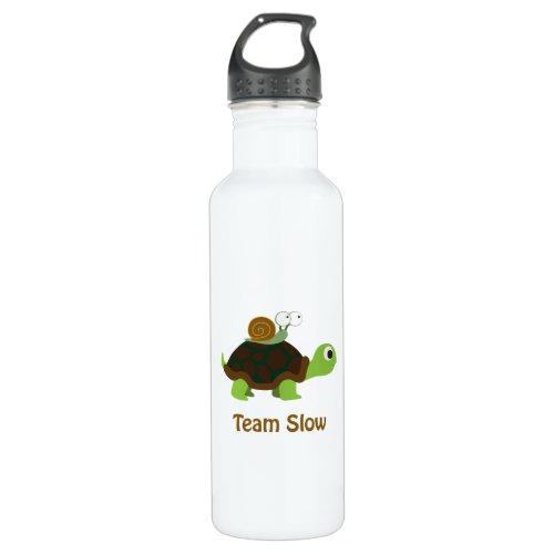 Team Slow Cute Cartoon Turtle and Snail Water Bottle