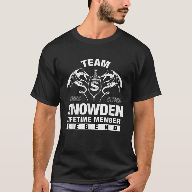 Team SNOWDEN Lifetime Member Gifts  T-Shirt (Front)