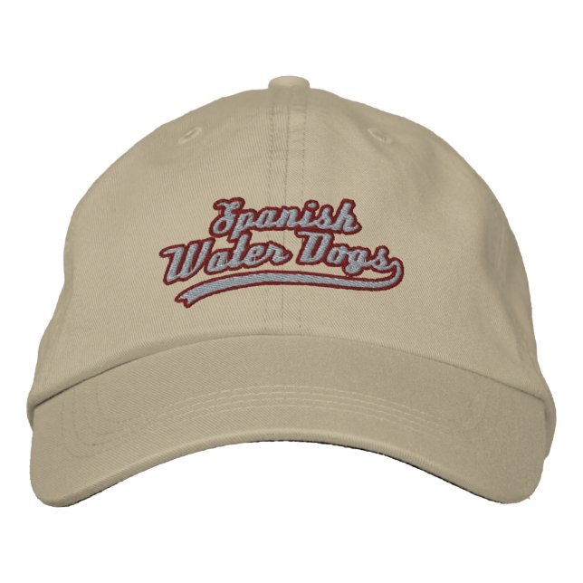 Team Spanish Water Dog Embroidered Baseball Hat (Front)