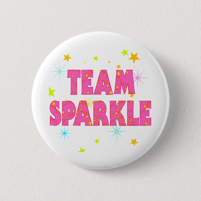 Team Sparkle Pinback Button (Front)