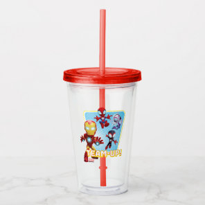 Team Spidey and Iron Man Team-Up! Acrylic Tumbler