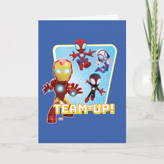 Team Spidey and Iron Man Team-Up! Card (Front)