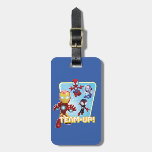 Team Spidey and Iron Man Team_Up Luggage Tag