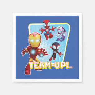 Team Spidey and Iron Man Team-Up! Napkins