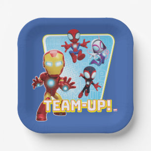 Team Spidey and Iron Man Team-Up! Paper Plates