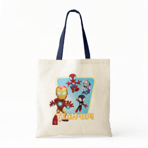 Team Spidey and Iron Man Team-Up! Tote Bag