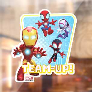 Team Spidey and Iron Man Team-Up! Window Cling