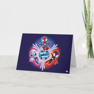 Team Spidey Glow Webs Glow Graphic Card