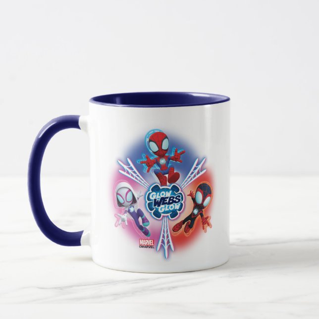 Team Spidey Glow Webs Glow Graphic Mug (Left)