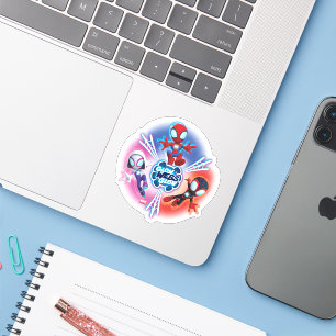 Team Spidey Glow Webs Glow Graphic Sticker