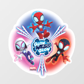 Team Spidey Glow Webs Glow Graphic Window Cling