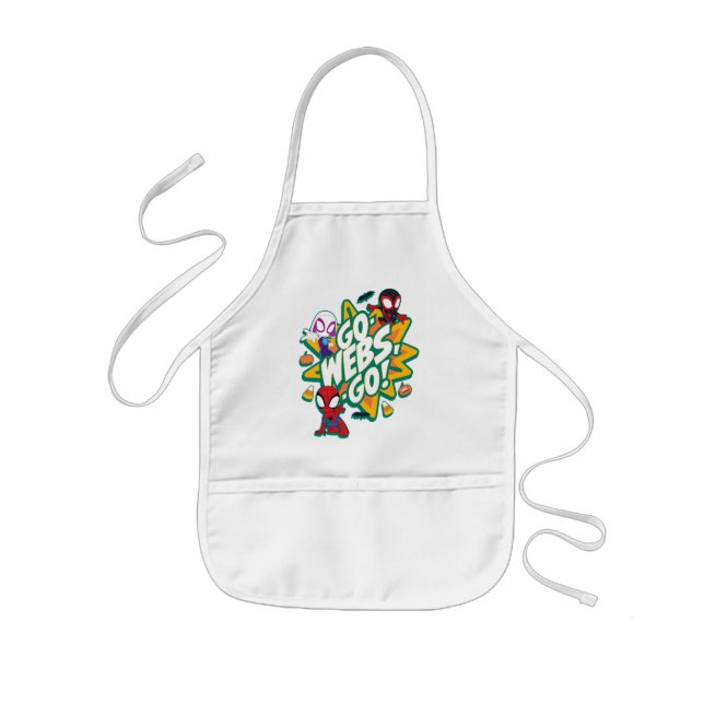 Team Spidey Halloween Go-Webs,-Go! Kids' Apron (Front)