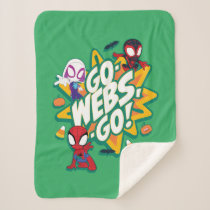 Team Spidey Halloween Go-Webs,-Go! Sherpa Blanket