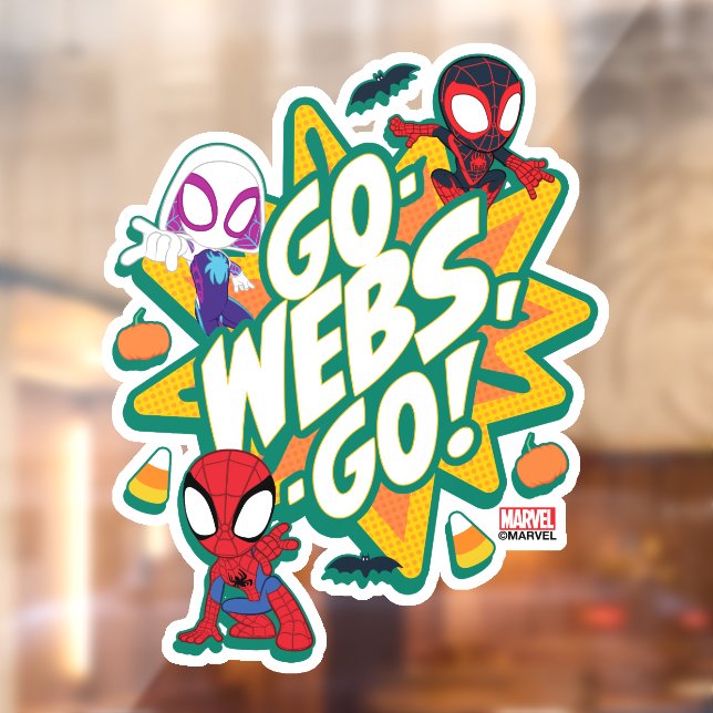 Team Spidey Halloween Go-Webs,-Go! Window Cling (Sheet 2)