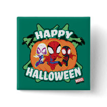 Team Spidey Happy Halloween Button