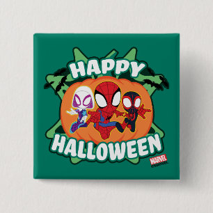 Team Spidey Happy Halloween Button