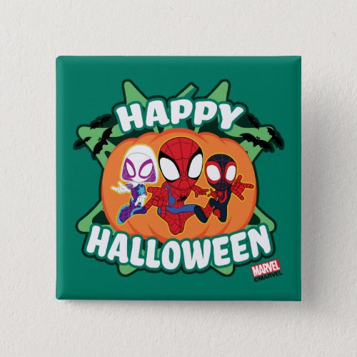 Team Spidey Happy Halloween Button