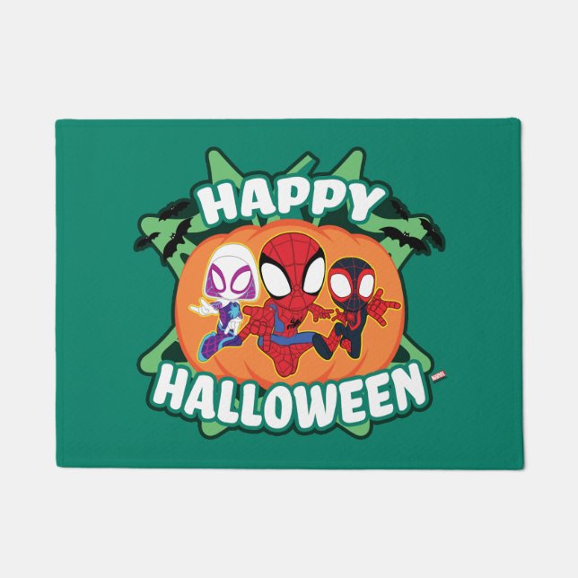 Team Spidey Happy Halloween Doormat (Front)