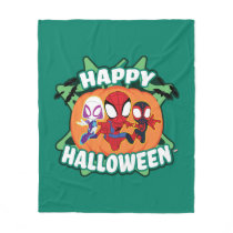 Team Spidey Happy Halloween Fleece Blanket