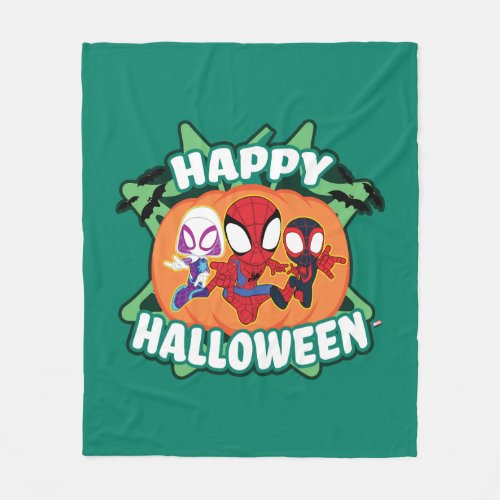 Team Spidey Happy Halloween Fleece Blanket