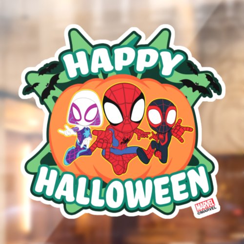 Team Spidey Happy Halloween Window Cling
