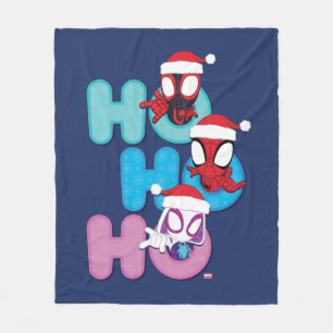 Team Spidey Ho Ho Ho Fleece Blanket