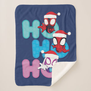 Team Spidey Ho Ho Ho Sherpa Blanket