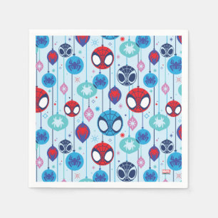 Team Spidey Holiday Bauble Pattern Napkins