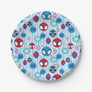 Team Spidey Holiday Bauble Pattern Paper Plates