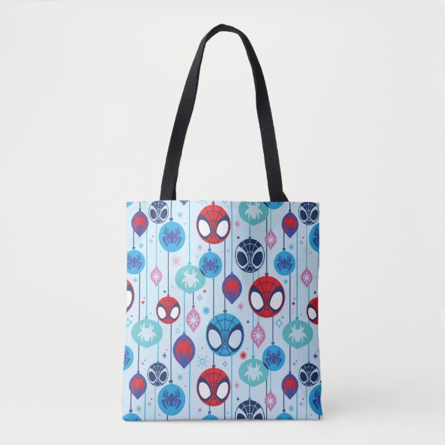 Team Spidey Holiday Bauble Pattern Tote Bag (Front)
