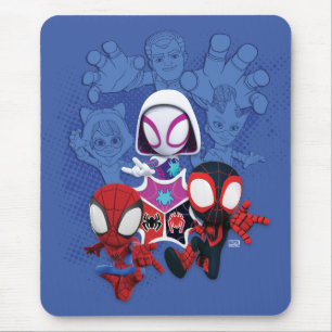 Team Spidey Leap From Black Cat, Sandman, Electro Mouse Pad