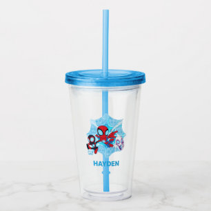 Team Spidey Over Web of Villains Acrylic Tumbler