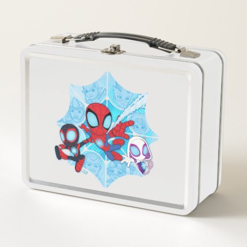 Team Spidey Over Web of Villains Metal Lunch Box
