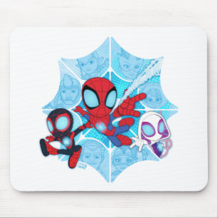 Team Spidey Over Web of Villains Mouse Pad
